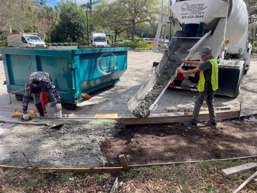 commercial concrete installation